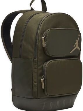 JORDAN Essentials Backpack Medium Olive Multi Pocket Laptop School Travel Gym
